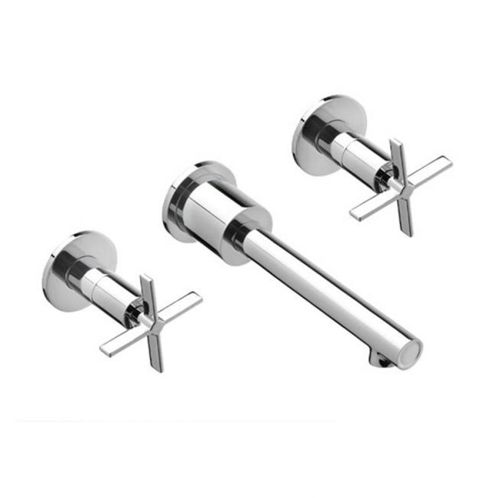 Percy® 2-Handle Wall Mounted Bathroom Faucet with Cross Handles