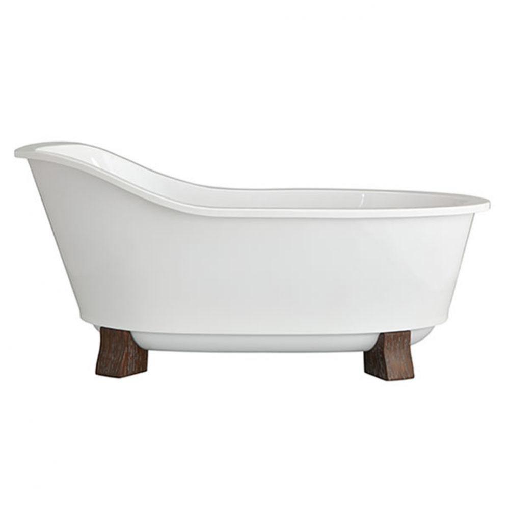 Oak Hill Fst Soaking Tub W/ Feet-Cwh/Oak