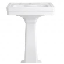 DXV D20030100.415 - Fitzgerald® Pedestal Sink Top, 1-Hole with Pedestal Leg