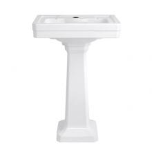 DXV D20030800.415 - Fitzgerald® Pedestal Sink Top, 3-Hole with Pedestal Leg