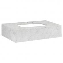 DXV D19080003.550 - Belshire® 30 in. Carrara Marble Console Top, 3 Hole
