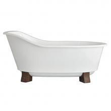 DXV D12025014.239 - Oak Hill Fst Soaking Tub W/ Feet-Cwh/Oak