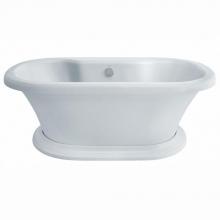 DXV D62747004.415 - 66 in. Acrylic Freestanding Pedestal Bathtub with Deck