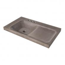 DXV D21050036LH08.409 - Dxv Modulus 36In Concrete Lav 3 Hole, Lh