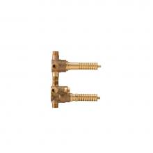 DXV D35005523S.191 - 2-Handle Thermostatic Rough Valve with 3-Way Diverter Shared Functions