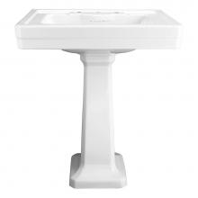 DXV D20015800.415 - Fitzgerald® Pedestal Sink Top, 3-Hole with Pedestal Leg