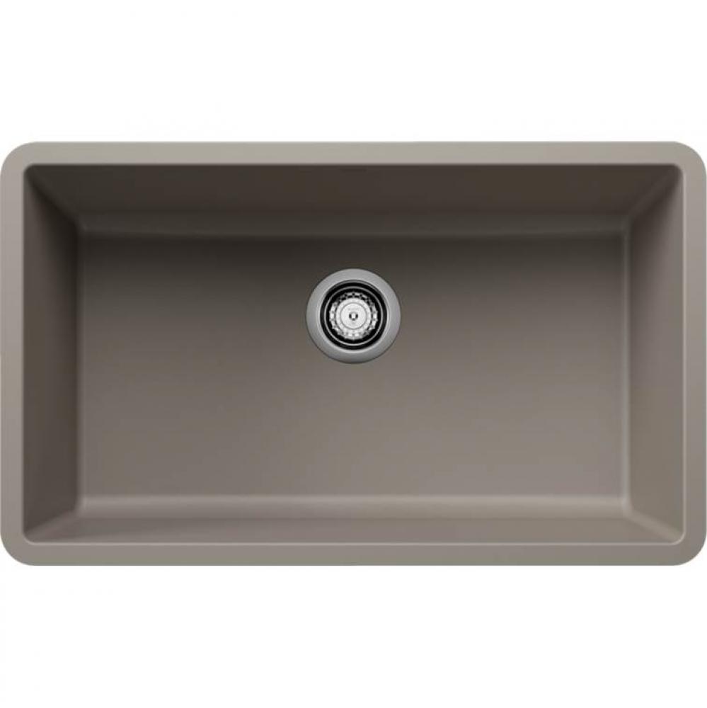 Precis SILGRANIT 30'' Single Bowl Undermount Kitchen Sink - Truffle