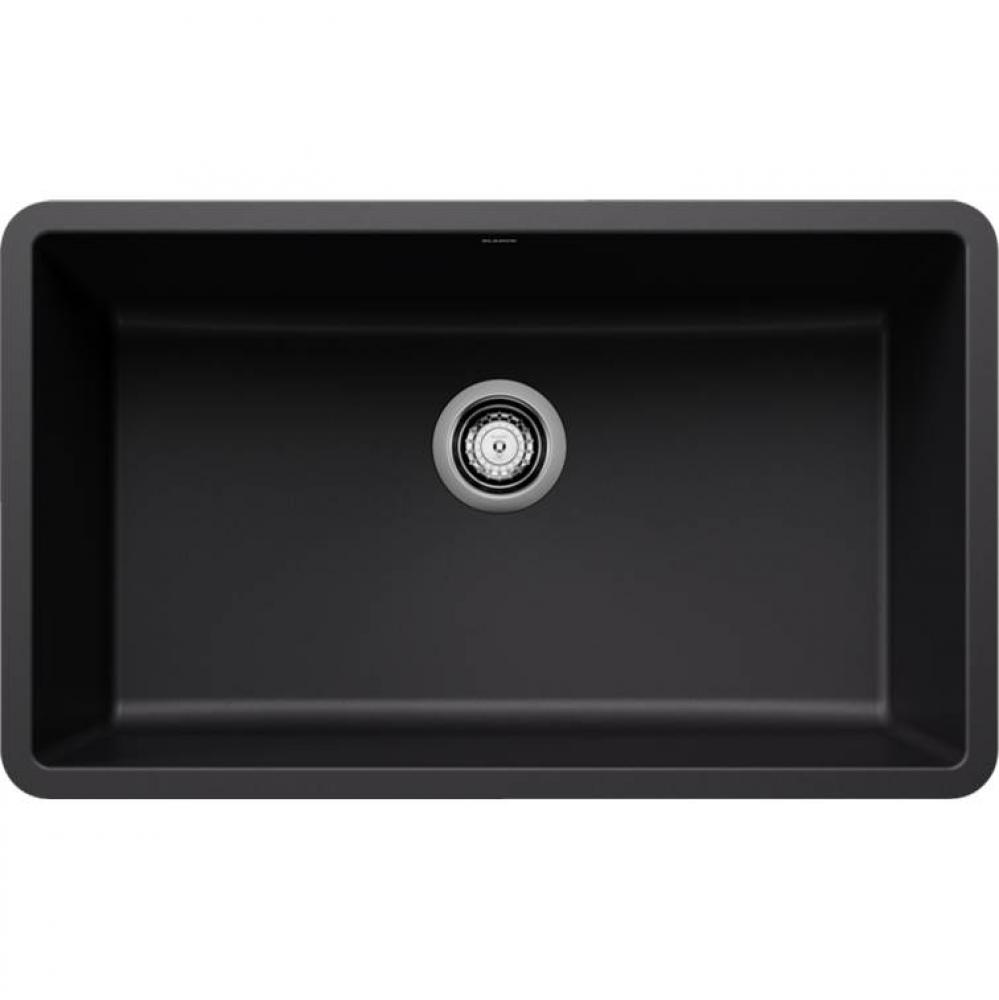 Precis SILGRANIT 30'' Single Bowl Undermount Kitchen Sink - Coal Black