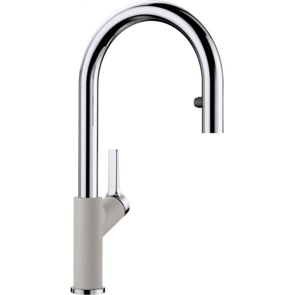 Blanco Urbena Pull Down 1.5 Gpm, Chrome / Concrete Gray