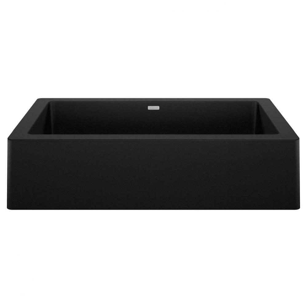 Vintera SILGRANIT 30'' Single Bowl Apron-Front Farmhouse Sink - Coal Black