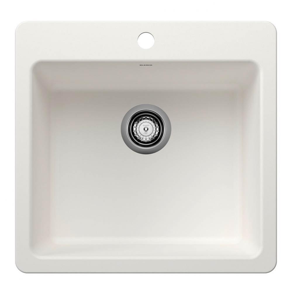 Liven SILGRANIT 21'' Single Bowl Dual Mount Kitchen Sink - White
