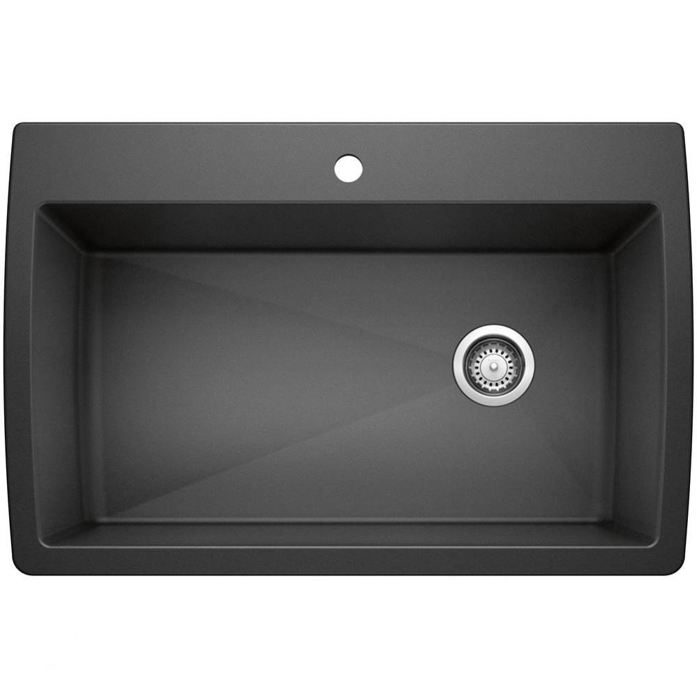 Diamond SILGRANIT 33.5'' Super Single Dual Mount Kitchen Sink - Anthracite