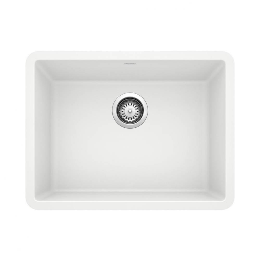 Precis SILGRANIT 24'' Single Bowl Undermount Kitchen Sink - White