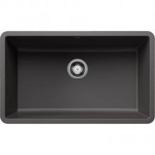 Blanco Canada 403913 - Precis SILGRANIT 30'' Single Bowl Undermount Kitchen Sink - Cinder