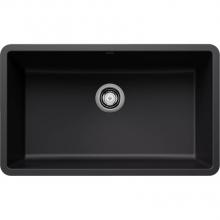 Blanco Canada 403911 - Precis SILGRANIT 30'' Single Bowl Undermount Kitchen Sink - Coal Black