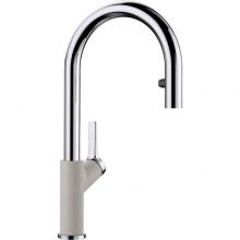 Blanco Canada 526399 - Blanco Urbena Pull Down 1.5 Gpm, Chrome / Concrete Gray