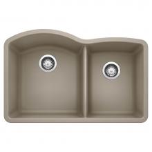 Blanco Canada 401149 - Diamond SILGRANIT 32'' 60/40 Double Bowl Undermount Kitchen Sink - Truffle
