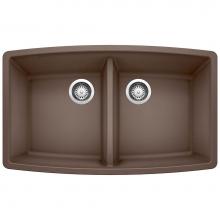 Blanco Canada 400475 - Performa SILGRANIT 33'' 50/50 Double Bowl Undermount Kitchen Sink - Cafe