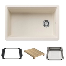 Blanco Canada 403883 - Inteos SILGRANIT 30'' Single Bowl Reversible Undermount Workstation Kitchen Sink - Soft