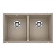 Blanco Canada 401179 - Precis SILGRANIT 29'' 50/50 Double Bowl Undermount Kitchen Sink - Truffle