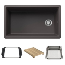 Blanco Canada 403886 - Inteos SILGRANIT 33'' Single Bowl Reversible Undermount Workstation Kitchen Sink - Cinde