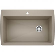 Blanco Canada 401155 - Diamond SILGRANIT 33.5'' Super Single Dual Mount Kitchen Sink - Truffle