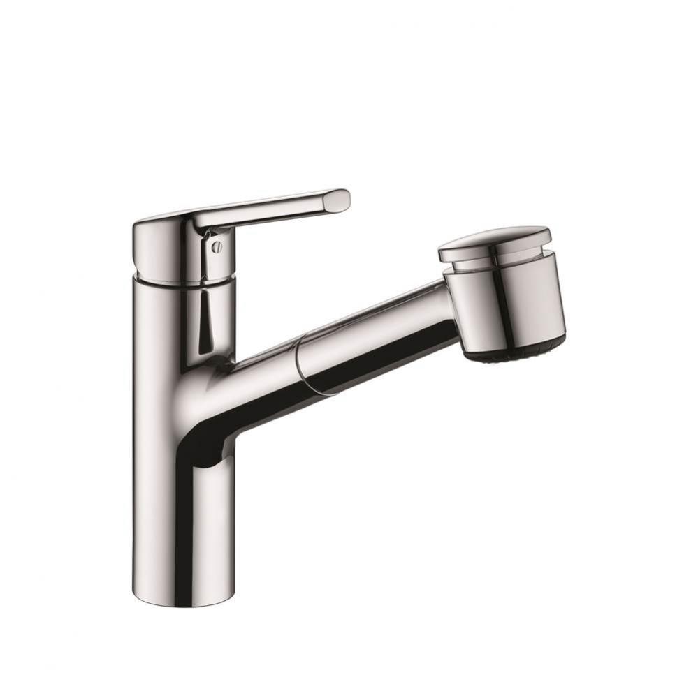 Luna E Single-Hole Kitchen Faucet With Pull-Out Spray - Top Lever - Polished Chrome