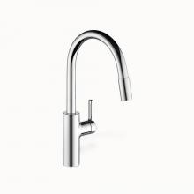 KWC 10.441.003.176 - Luna E Single-Hole Kitchen Faucet With Pull-Out Spray - High Arc Spout With Side Lever - Matte Bla