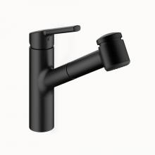 KWC 10.441.033.176 - Luna E Single-Hole Kitchen Faucet With Pull-Out Spray - Top Lever - Matte Black