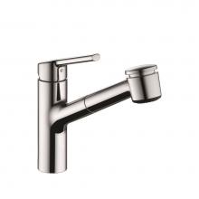 KWC 10.441.033.000 - Luna E Single-Hole Kitchen Faucet With Pull-Out Spray - Top Lever - Polished Chrome