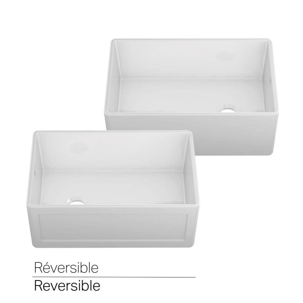 Proterra M40 Collection Farmhouse Sink With Single Bowl And Reversible Apron