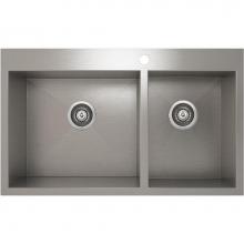 Pro Chef IH0-TR-33209 - ProInox H0 sink topmount, double L18X16X9 R12X16X7