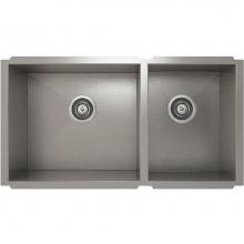 Pro Chef IH0-UR-331810 - ProInox H0 sink undermount, double L18X16X10 R12X16X8