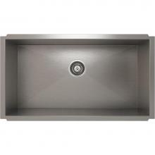 Pro Chef IH0-US-321810 - ProInox H0 sink undermount, single 30X16X10