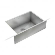 Pro Chef IH0-UAS-28188 - ProInox H0 apron sink undermount, single 25X16X8