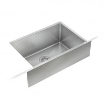 Pro Chef IH75-UAS-28188 - ProInox H75 apron sink undermount, single 25X16X8