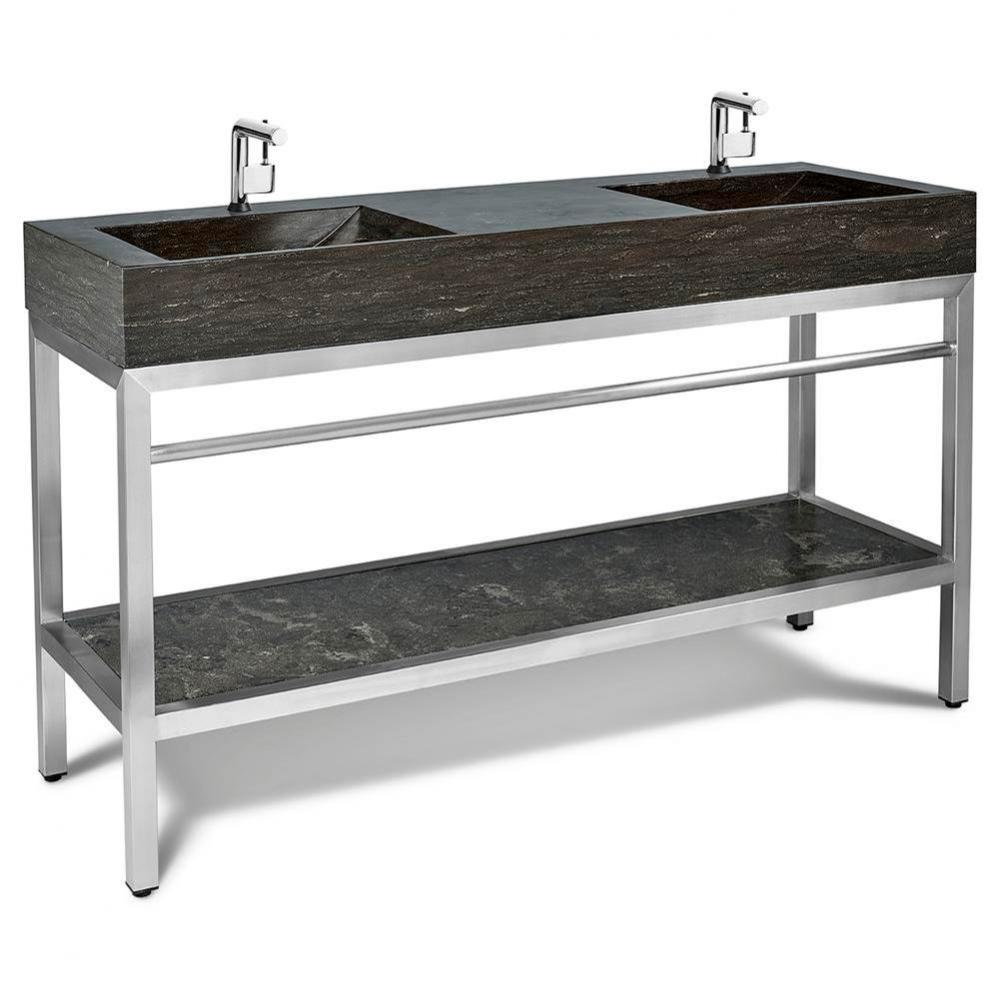60 in Vanity (Frame Only) - Limestone and