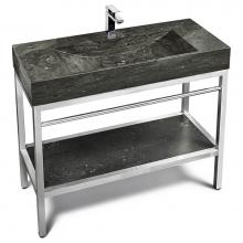 Unik Stone Canada VNM-014-PSS-CHROME - Polished Stainless Steel/Chrome Vanity for LPG-021 - 48