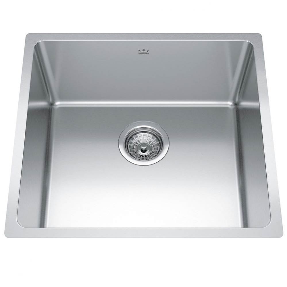 Brookmore 19.6-in LR x 18.2-in FB Undermount Single Bowl Stainless Steel Kitchen Sink
