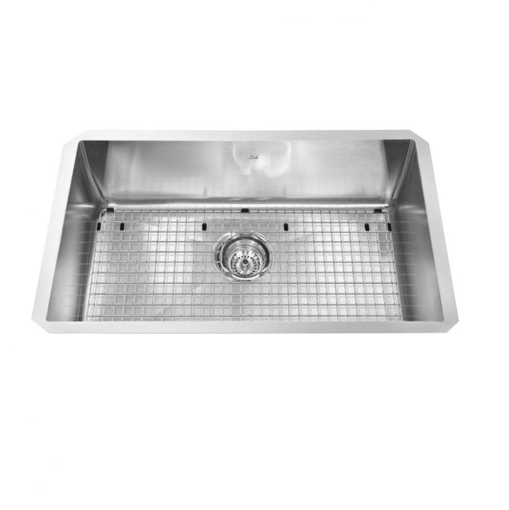 Kindred Collection 29-in LR x 18-in FB Undermount Single Bowl Stainless Steel Kitchen Sink