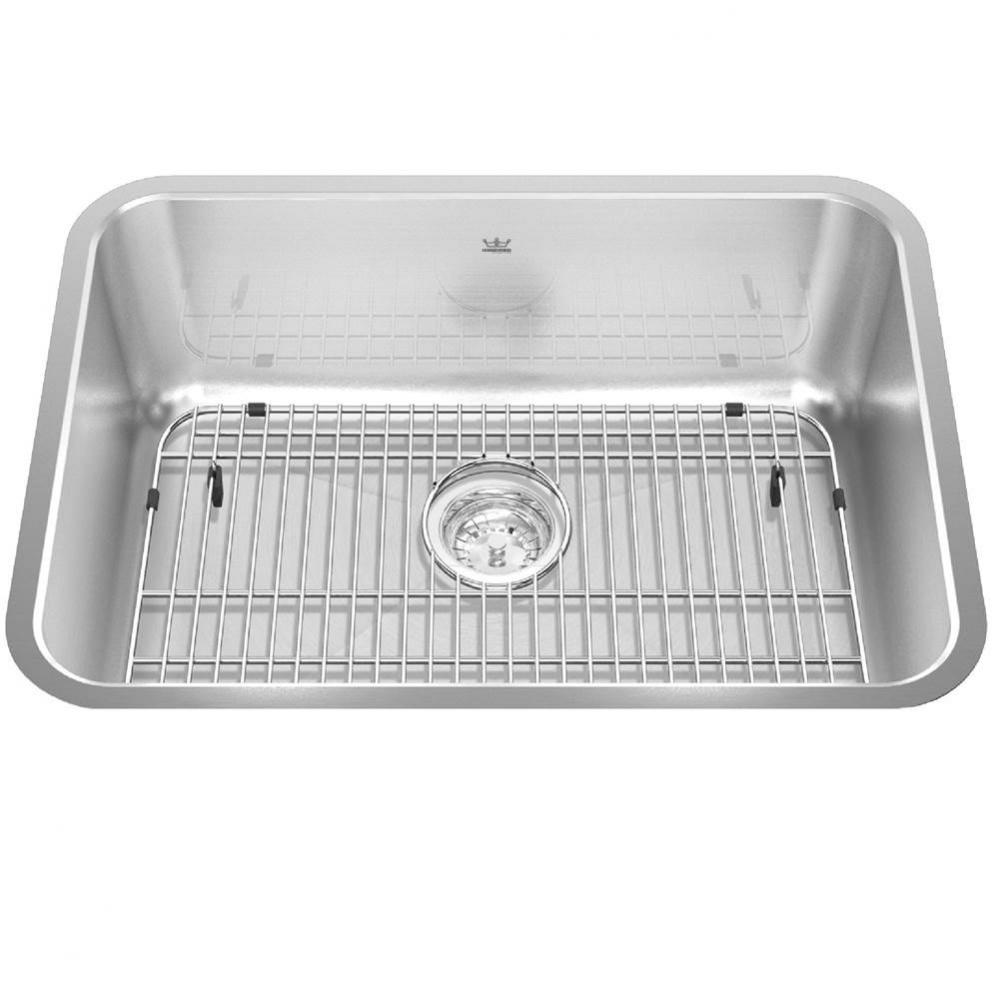 Kindred Collection 24.75-in LR x 18.75-in FB Undermount Single Bowl Stainless Steel Kitchen Sink