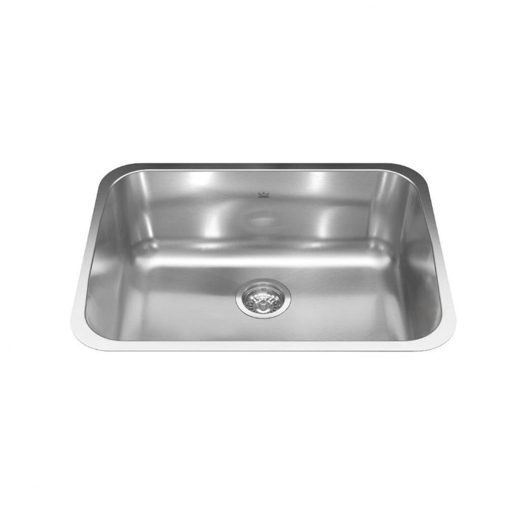 Reginox 24.75-in LR x 18.75-in FB Undermount Single Bowl Stainless Steel Kitchen Sink