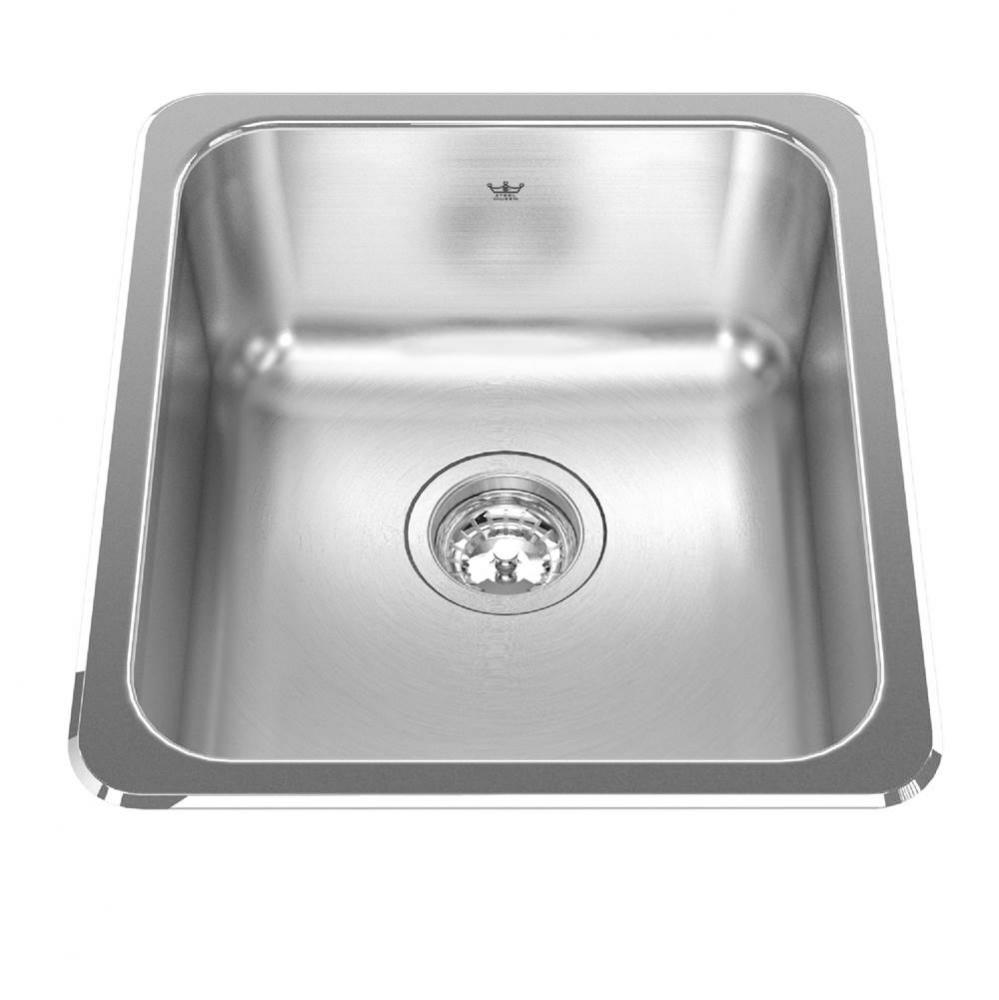 Steel Queen 16.13-in LR x 18.13-in FB Drop In Single Bowl Stainless Steel Kitchen Sink