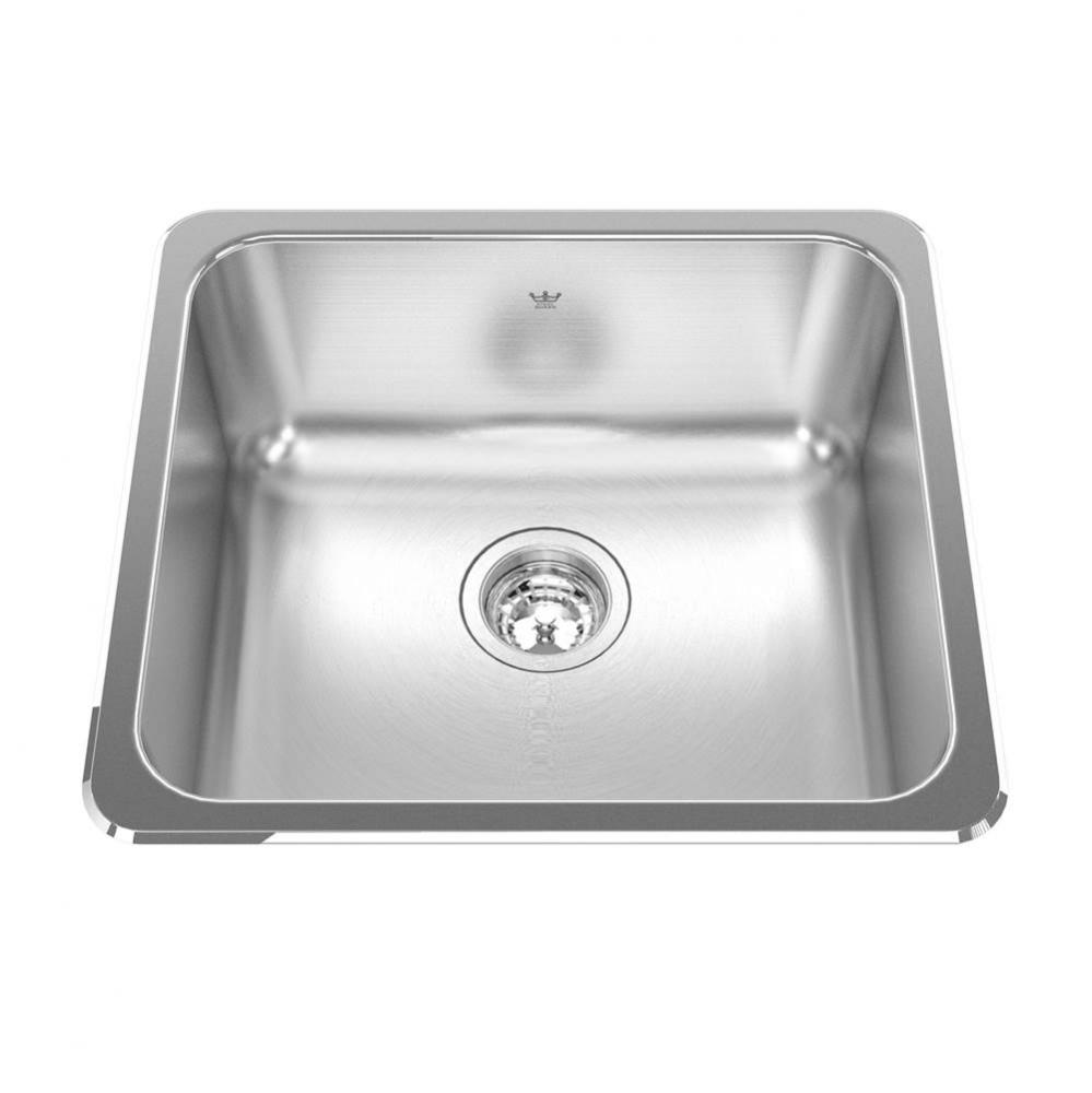 Steel Queen 20.13-in LR x 18.13-in FB Drop In Single Bowl Stainless Steel Kitchen Sink