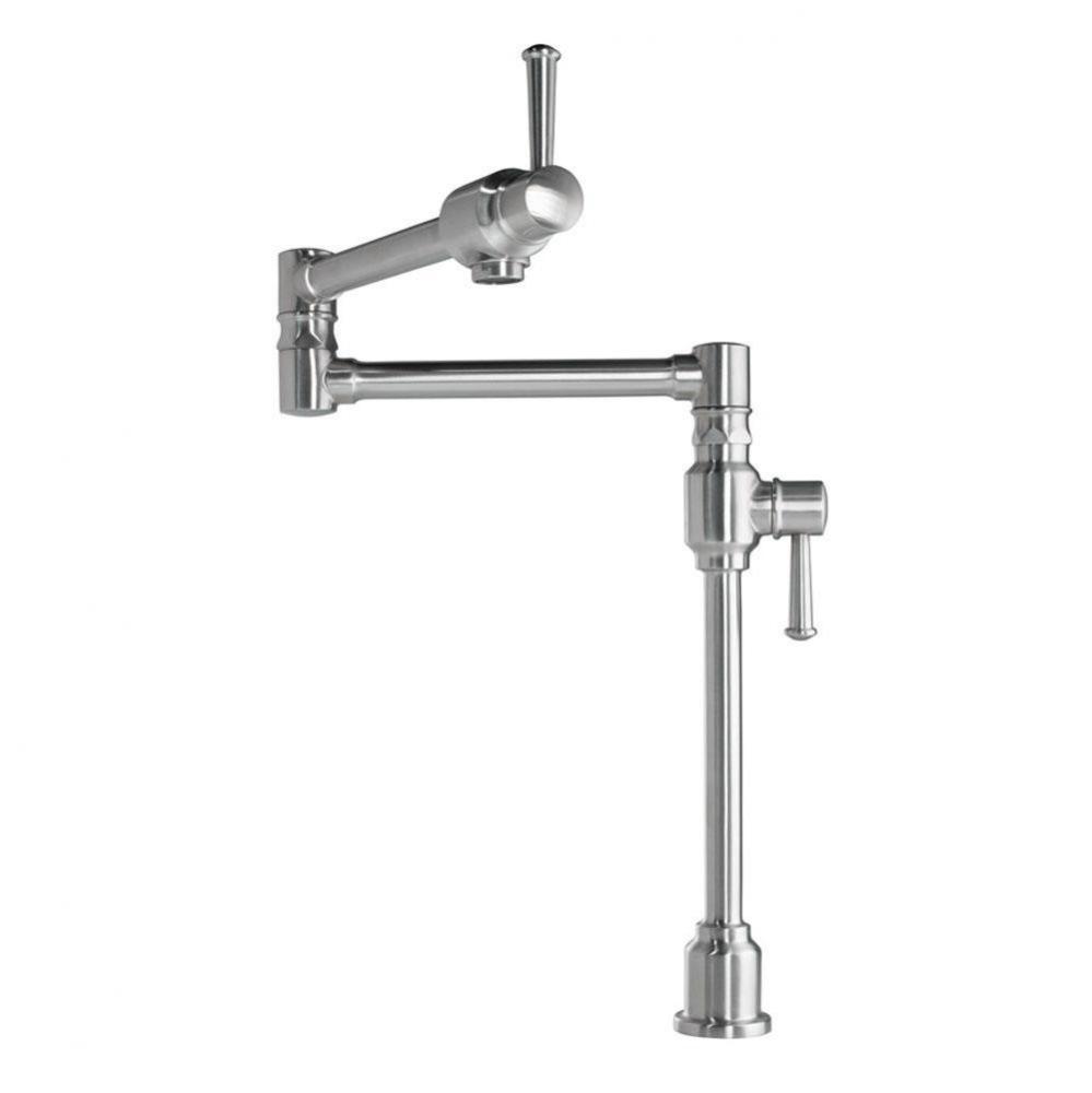 Deck mount pot filler faucet