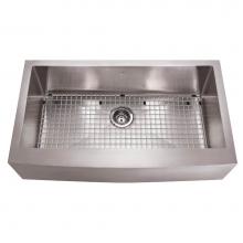 Kindred Canada KCFS36B/10-10BG - Kindred Collection 35.88-in LR x 20-in FB Apron Front Single Bowl Stainless Steel Kitchen Sink
