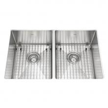 Kindred Canada KCUD30/9-10BG - Kindred Collection 29-in LR x 18-in FB Undermount Double Bowl Stainless Steel Kitchen Sink