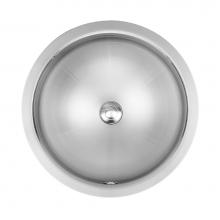 Kindred Canada KSOV16U/7 - Stainless Steel 16.25-in LR x 16.25-in FB Undermount Single Bowl Round Bathroom Sink