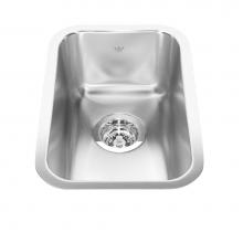 Kindred Canada QSU1812/7 - Steel Queen 11.75-in LR x 17.75-in FB Undermount Single Bowl Stainless Steel Hospitality Sink