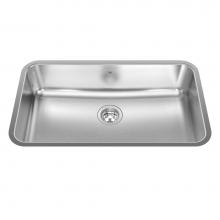 Kindred Canada QSUA1831/8 - Steel Queen 30.75-in LR x 17.75-in FB Undermount Single Bowl Stainless Steel Kitchen Sink